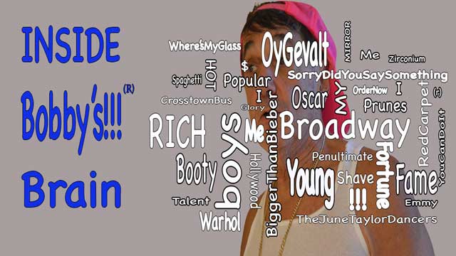 Here's a word cloud I made for Bobby Superstarsensation, the next big thing. 